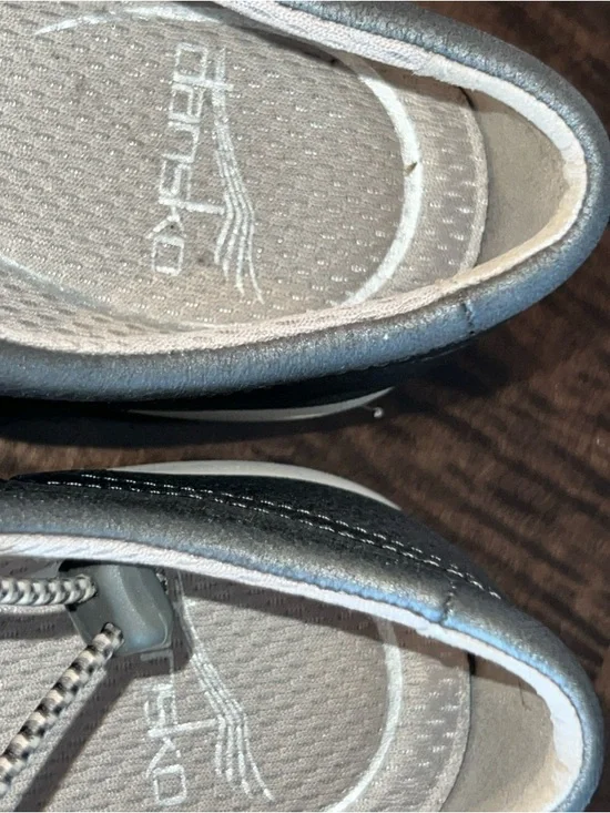 Dansko Honor Metallic Gray Slip-On Athletic Sneaker 8/39 - Picture 4 of 5